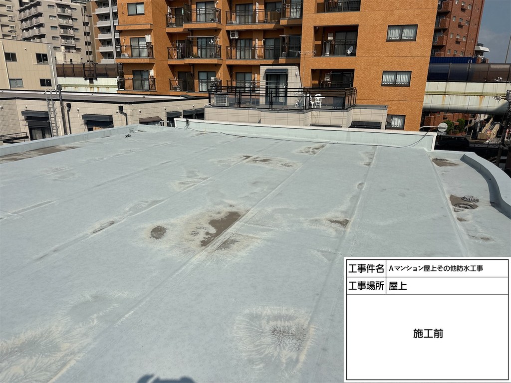 Aマンション 屋上・共用部防水工事 屋上 施工前